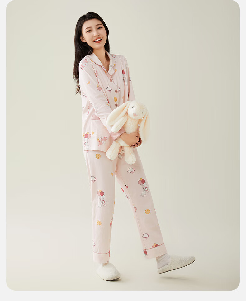 October Crystals Breathable Maternity Pajamas Postpartum Nursing Homewear Set Pear Goose Size M 23