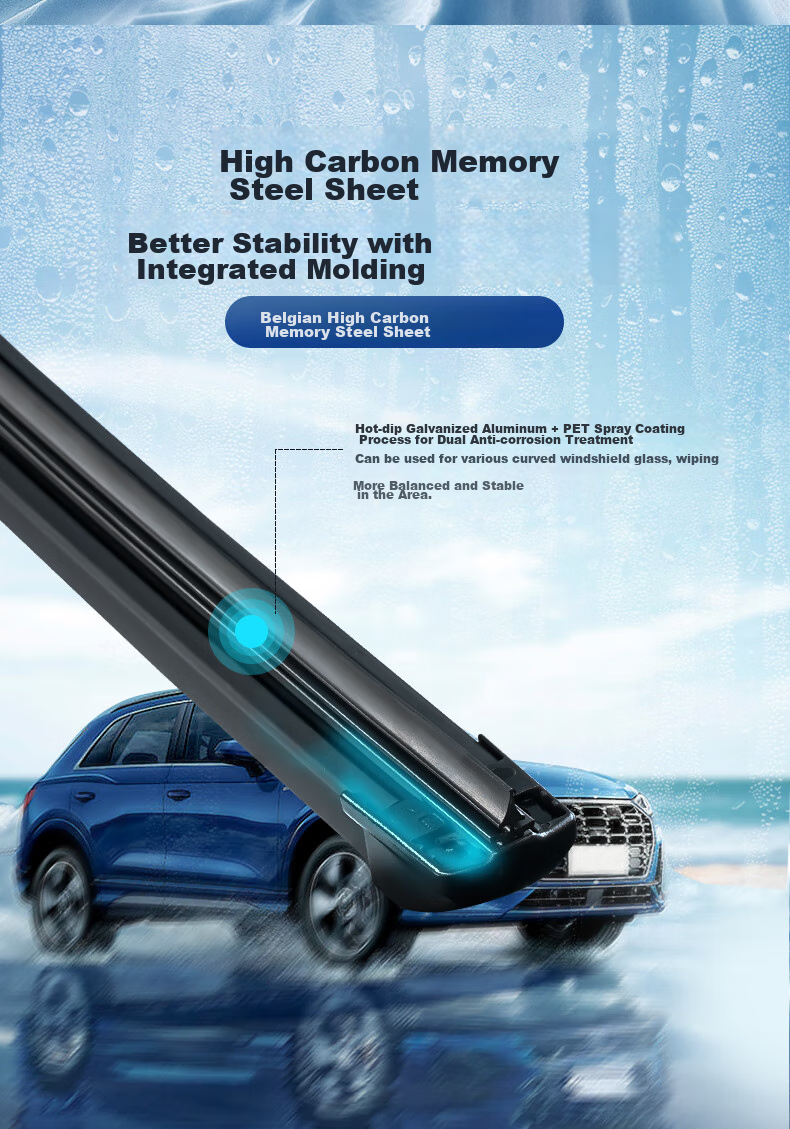 MICHELIN Frameless Car Wiper Blades, Quiet, Wear-Resistant, Natural Rubber, for Mercedes-Benz E300 2015-2024 Models E300L/E350 7
