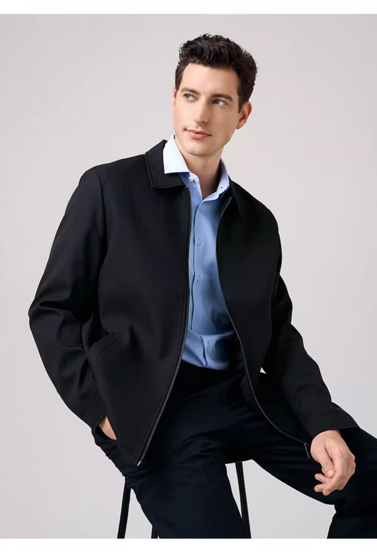 Yalu Administrative Jacket for Men, Spring 2026 Business Casual Dad's Outerwear, Middle-Aged And Elderly Menswear Coat, Cadre Clothing 8