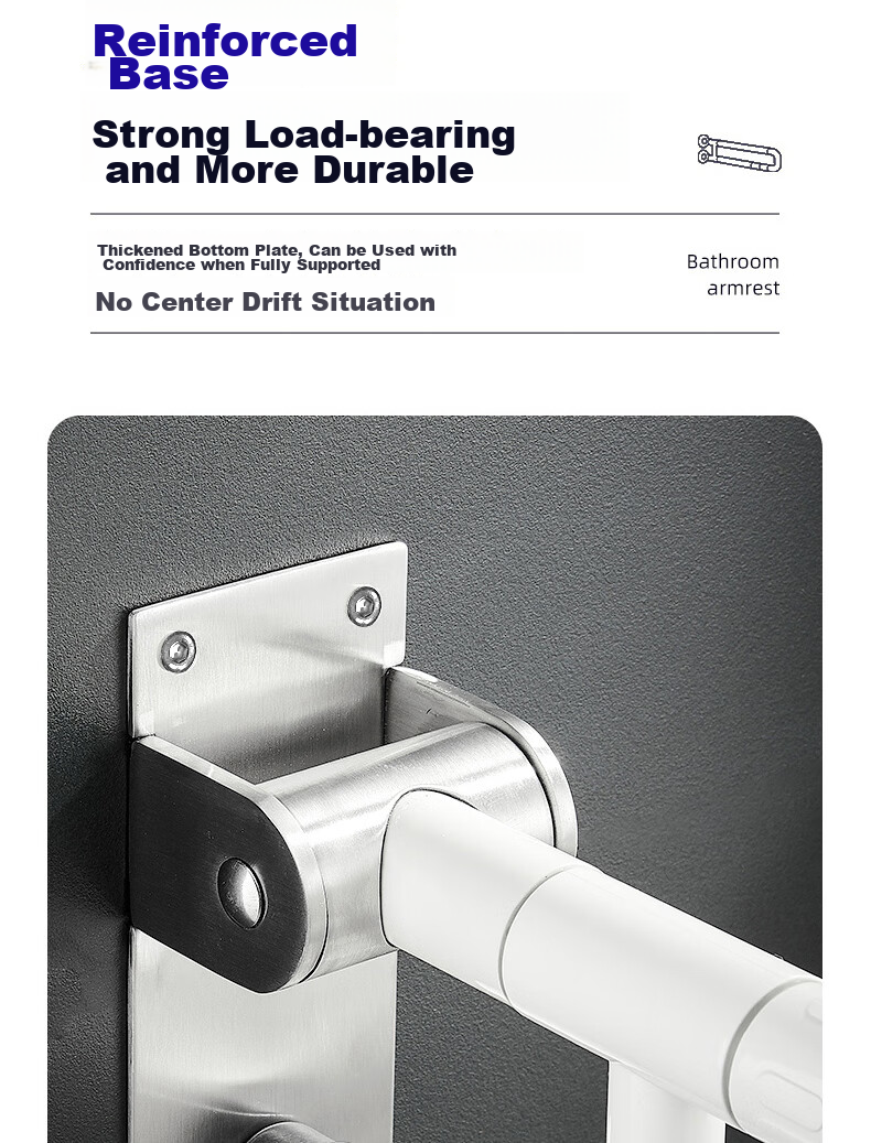 Muvi Barrier-Free Bathroom Toilet Grab Bar, Elderly Safety Handrail, Specialized for Bathrooms And Toilets, Anti-Fall Lifting Aid 8