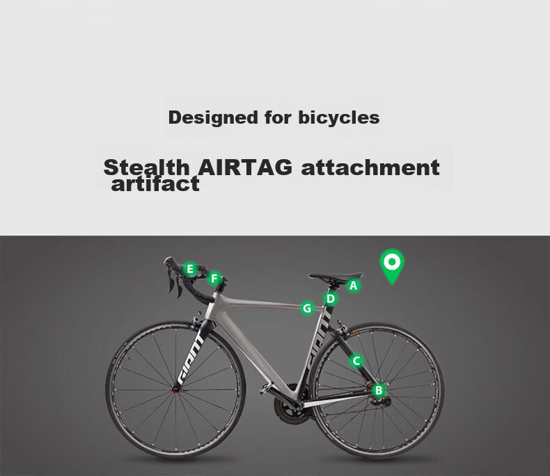 Bone Bicycle AirTag Protective Case, Anti-Loss, Anti-Theft, GPS Tracker Protective Cover, Hidden Installation Fixator 7