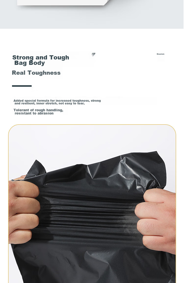 Zhugu Express Packaging Bags, Thickened Shipping Bags, Durable Waterproof Self-Sealing Bags, Black 38*52 (100 Pieces) 3