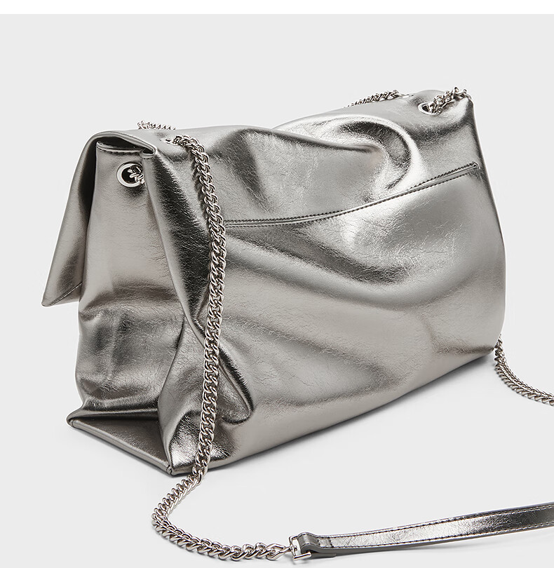 CHARLES&KEITH Large Capacity Soft Chain Messenger Bag, Shoulder Bag, Underarm Bag, Women's Handbag, Birthday Gift, CK2-20271514 14
