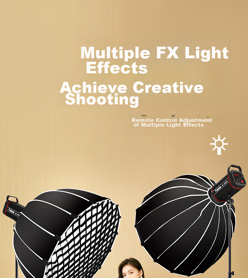 Hakutatz XL-200W Deep Softbox Kit, Live Streaming Fill Light, Professional Photography Lighting, Soft Sunlight Lamp, Continuous Light, Children's Photo And Video Portrait, Streamer Clothing Light Box Equipment 22