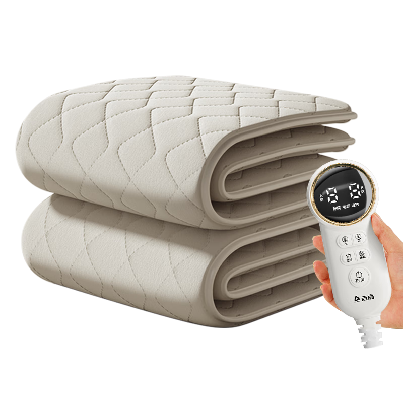 CHIGO [Dehumidifying And Mite-Removing] Double-Sided Dual-Control Dual-Temperature 3C Certified Water Heating Electric Heated Blanket Electric Mattress Pad, 1.8x2 Meters