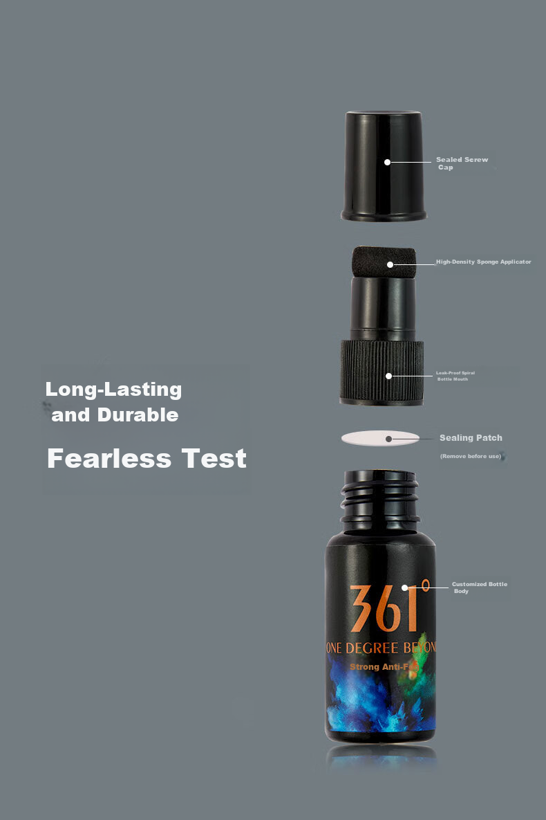 361° Swimming Goggles Anti-Fog Spray for Nearsighted Glasses, High-Definition Lens Universal Long-Lasting Anti-Fog Spray 15ML 8
