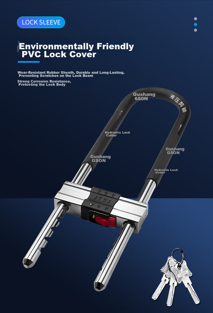 GSON U-Shaped Lock, Glass Door Lock, Office And Shop Double-Door Anti-Theft Extended Insert Lock, Padlock, 1 Piece 5