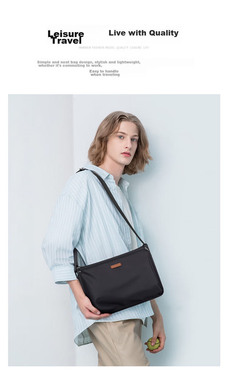 GOLF Shoulder Bag for Men, Large Capacity Crossbody Bag, Business Casual Water-Resistant Lightweight Phone Bag, Trendy IPad Messenger Bag, Fashionable Men's Satchel 5I797463J Black 2
