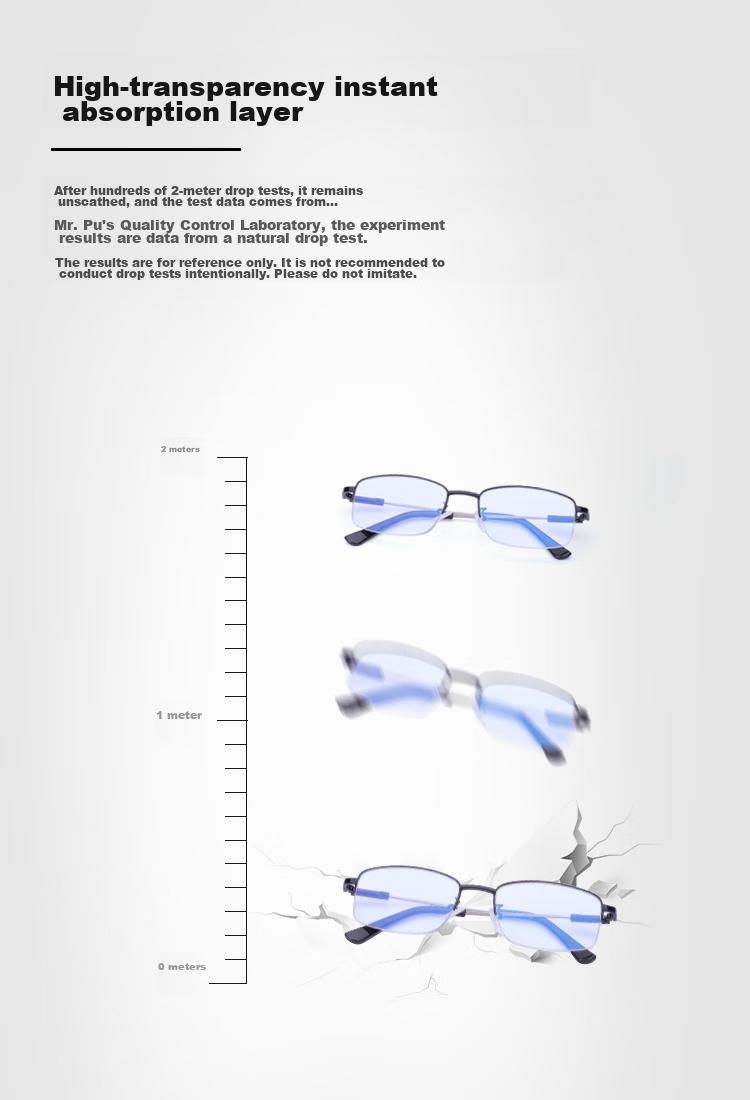 Mr. PuTian Reading Glasses for Men And Women, Imported High-Definition Anti-Blue Light Presbyopic Glasses, Memory Titanium 76035, 150 Degrees, for Ages 50-54 16