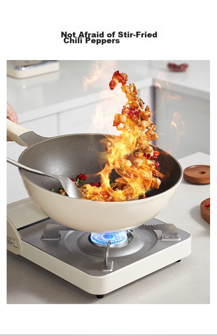 REDCHEF Non-Stick Wok, Titanium Ceramic Cooking Pan for Home Use, Compatible with Induction And Gas Stoves, 28cm 11