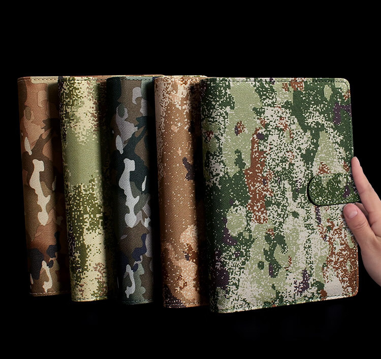 Xuchen Stationery B5 Jungle 9-Hole Camouflage Loose-Leaf Notebook Custom Magnetic Buckle 100 Sheets 200 Pages Instructor Soldier Meeting Record Military Training Theory Study Book 18