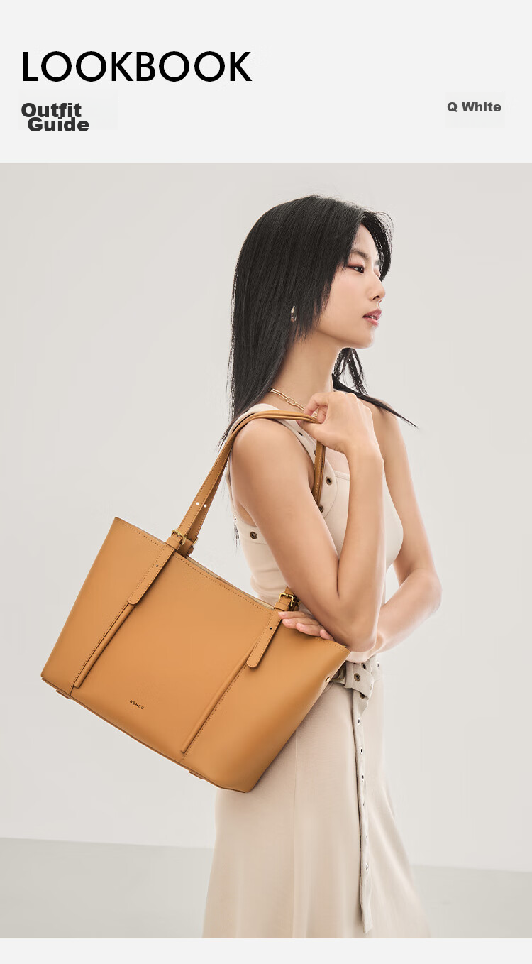 HONGU HONGU Leather Handbag Shoulder Bag Shopping Tote Large Capacity Purse Women's Bag Birthday Gift for Girlfriend 5