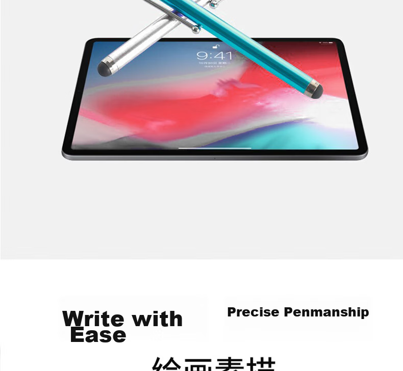 Aolang Capacitive Stylus for IPad, Mobile Handwriting Pen for IPad Air Tablet, Apple/Android Touch Pen with Lanyard Function, Two-Pack in Pearl White 5