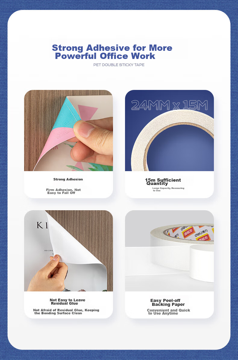 Deli Strong Nano Tape, Invisible Double-Sided Adhesive, 30mm*2m*2mm Thickened, Upgraded Dust-Proof Bubble Case, Spring Festival Couplets Special, Washable And Reusable, 1 Roll, JL521 2