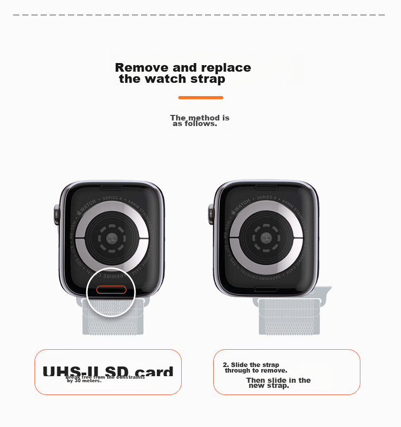 Lanxingxiansheng Compatible with Apple Watch Band, Suitable for Apple IWatch Ultra 2 Fluorine Rubber Strap, Watch Ultra/S9/8/7/6/5/4/SE Sports Band, Black 15
