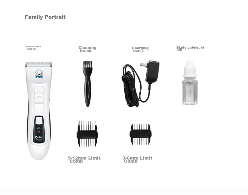 Codos Professional Pet Home Electric Trimmer, Dog Grooming Tool, Rechargeable Hair Clipper for Large Dogs, Customized CP-9200 Graduation Gift 17
