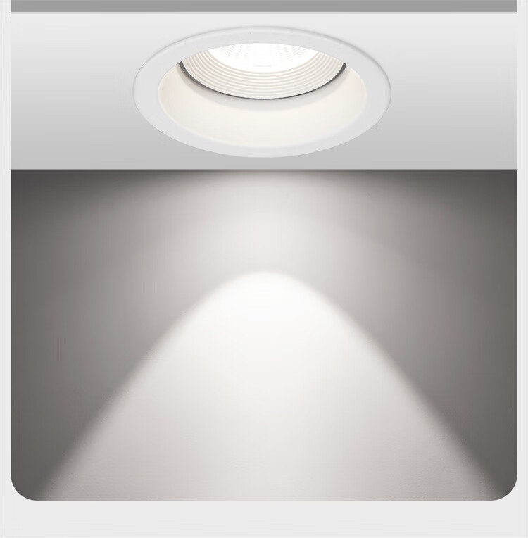 NVC LED Spotlight, Recessed for Home Use, Background Wall Anti-Glare Washer, Small Hill Aluminum Material, White, 7 Watts, Warm White Color Rendering Index Ra98 1