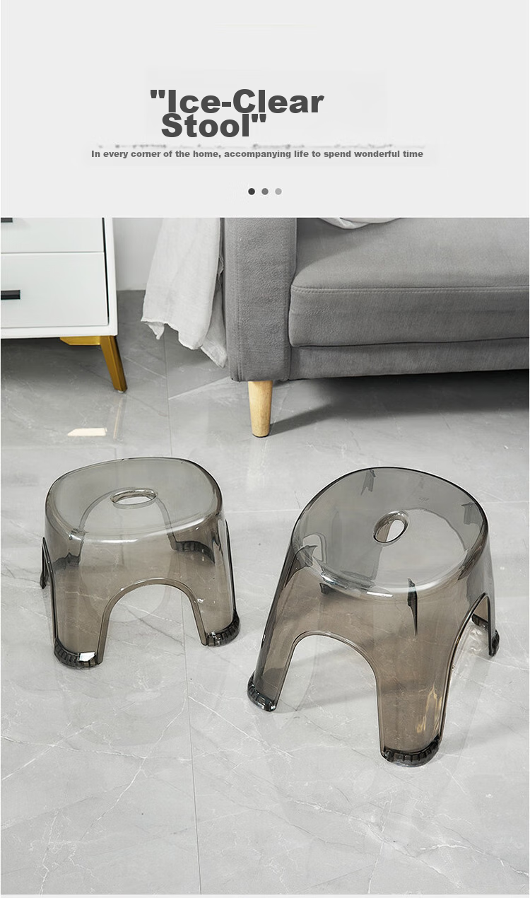 Youjialiangpin Small Stool, Household Thickened Children's Plastic Low Stool, Non-Slip Stool, Large Footstool, Toilet Stool 1