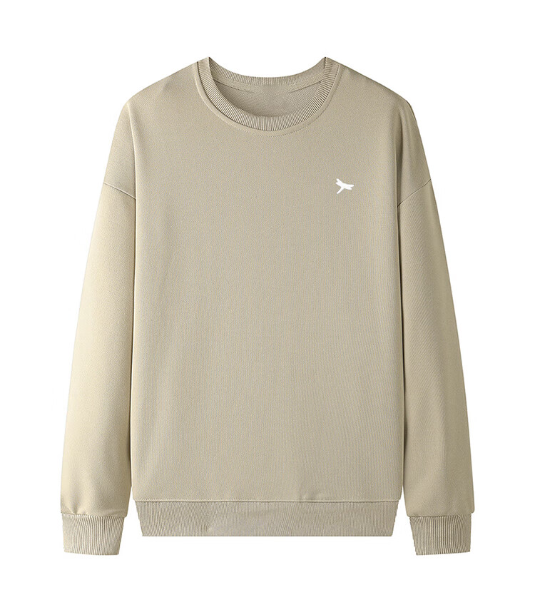 RED DRAGONFLY Men's Fleece-Lined Casual Comfortable Versatile Embroidered Crew Neck Long Sleeve Sweatshirt Heather Gray L 10
