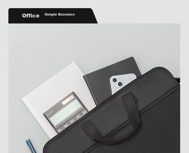 Deli Office Briefcase, Business Document Bag for Men And Women, Professional File Case, Handheld Document Carrier, Portable Folder, P63753 Blue 10