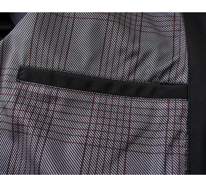 FIRS Men's Windproof Wrinkle-Resistant Spring Autumn Stand Collar Business Casual Jacket Workwear Shirt 13