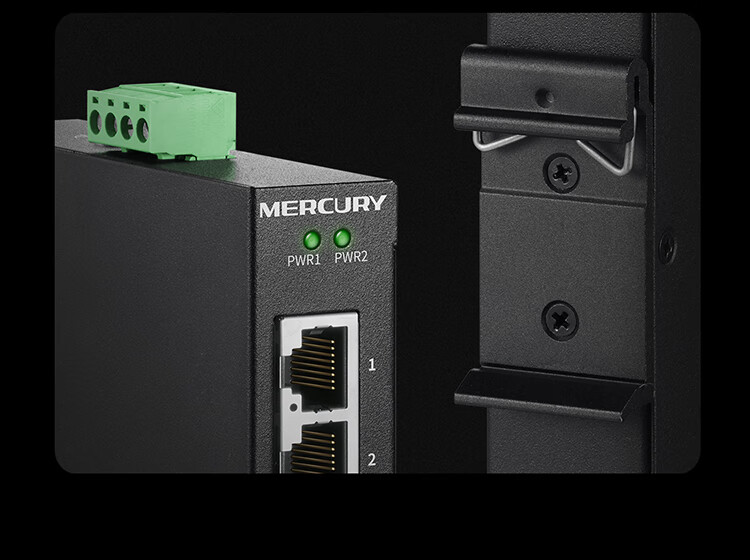 MERCURY Industrial-Grade Switch, 8-Port 100Mbps Steel Shell, Supports DIN Rail, Enterprise/municipal Network Splitter, Hub, Switch MIS108 3