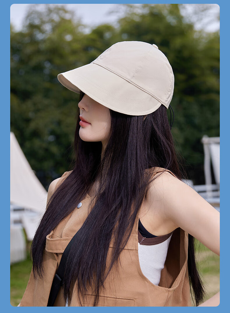 GRGN Sun Protection Hat for Women, Summer Fisherman Hat, Sun Visor Cap, Baseball Cap, Outdoor Face-Covering Travel UV Protection Hat for Wome 8