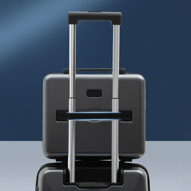 LEXON Small Carry-On Luggage, 15-Inch Mini Suitcase, Stylish, Durable, Shockproof, Silver-Gray Color
