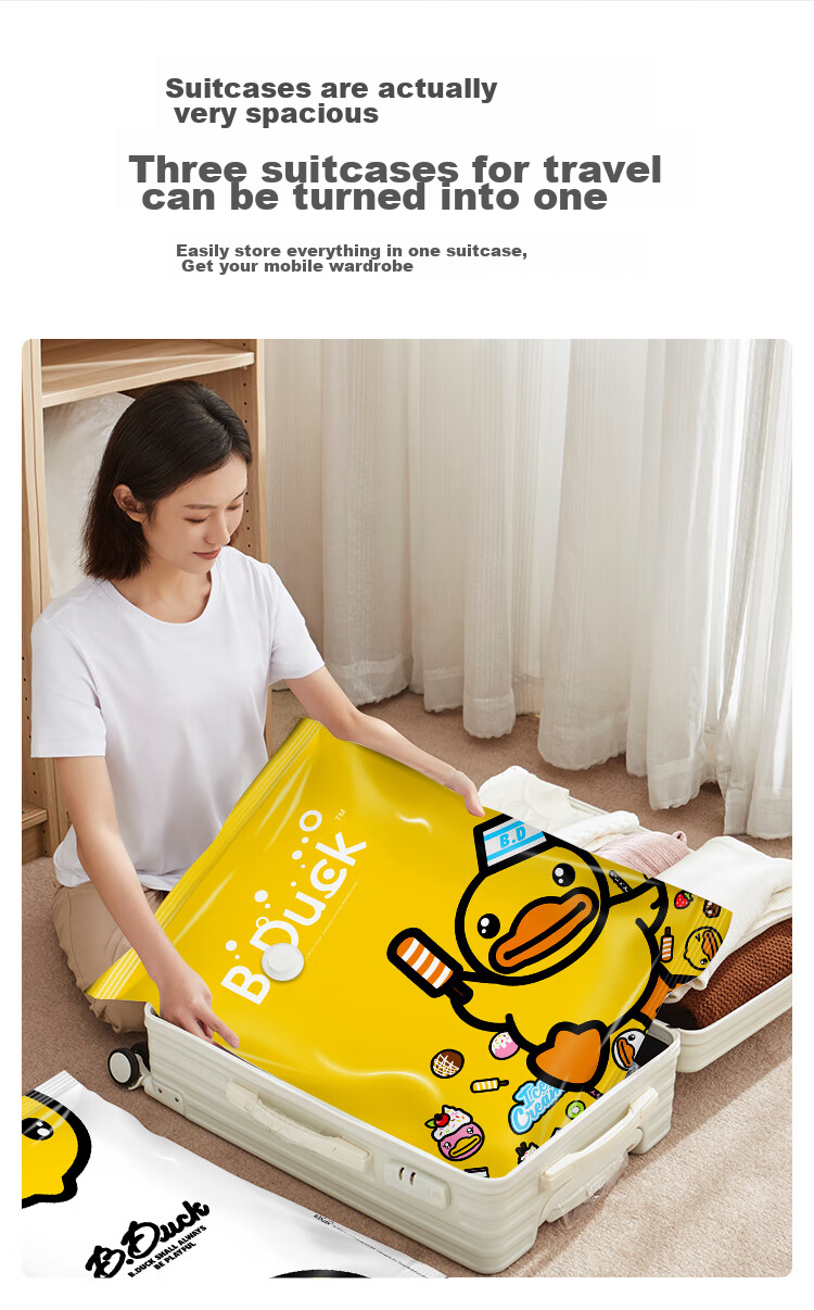 DR.STORAGE [Xiaohuan Ya Series] Vacuum Storage Bags Compression Bags 14-Piece Set [4 Extra Large 5 Medium 3 Small 1 Hand Pump 1 Electric Pump] 3