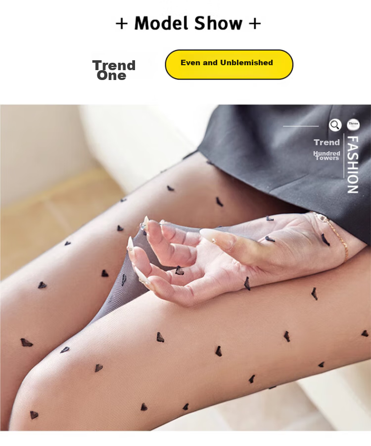 XUEXIMAN Sexy Stockings for Women, Black Silk, Sexy Polka Dots, 0D Ultra-Thin, Bare Leg Effect, Autumn Season, Pure Desire, Sexy Pantyhose 5