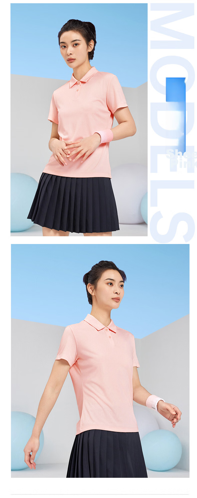 QIAODAN POLO Shirt, Women's T-Shirt, Comfortable Business Casual, Summer Quick-Dry Short Sleeve, Ladies' Sports Top 8