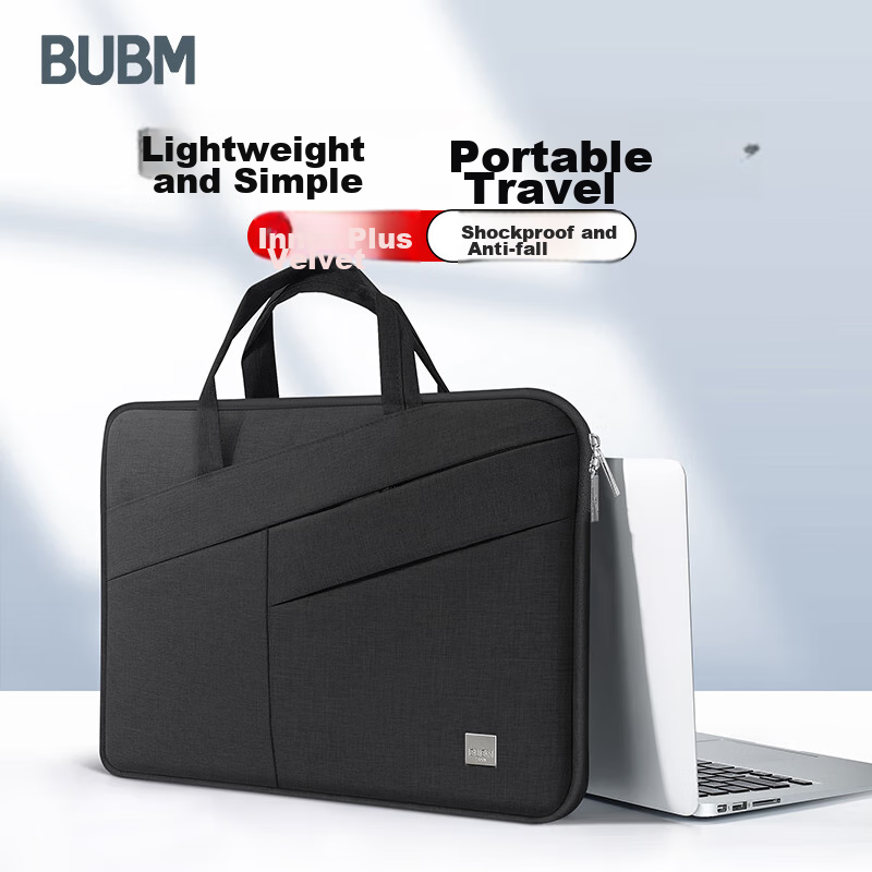 Biyoumei Laptop Bag, Handheld Slim Style, 14-Inch Notebook Briefcase, Suitable for Apple, Huawei, Xiaomi, Lenovo