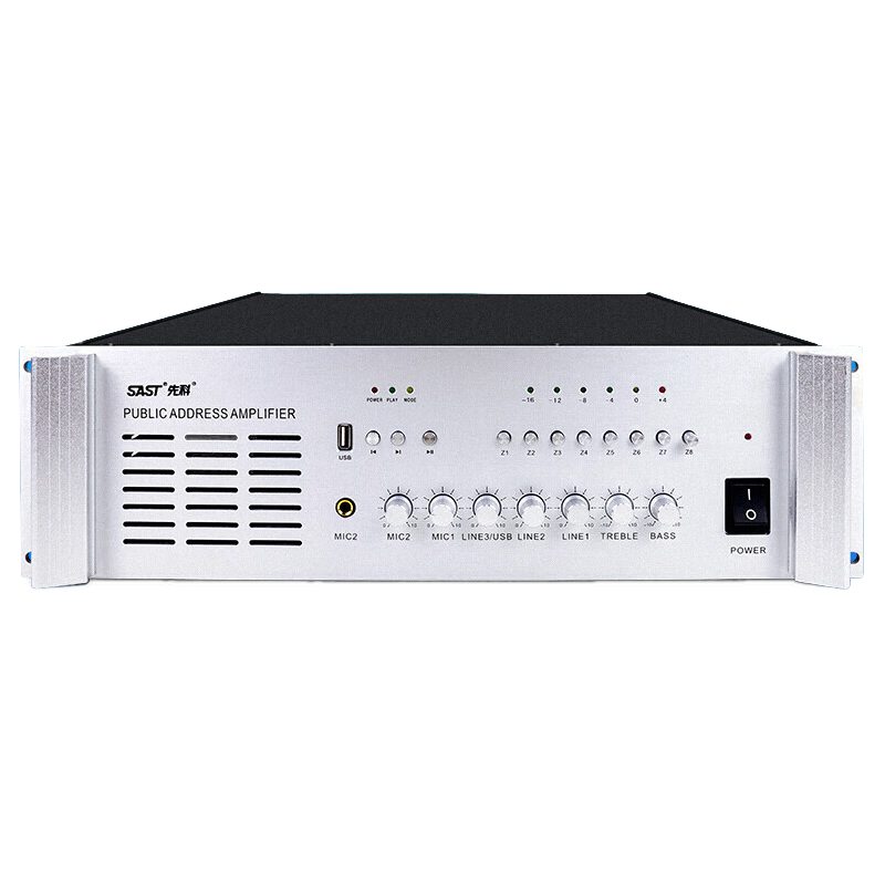 SAST Professional Amplifier, High-Power Amplifier, Integrated Engineering-Specific Amplifier Main Unit, Constant Voltage Campus System, 3000W