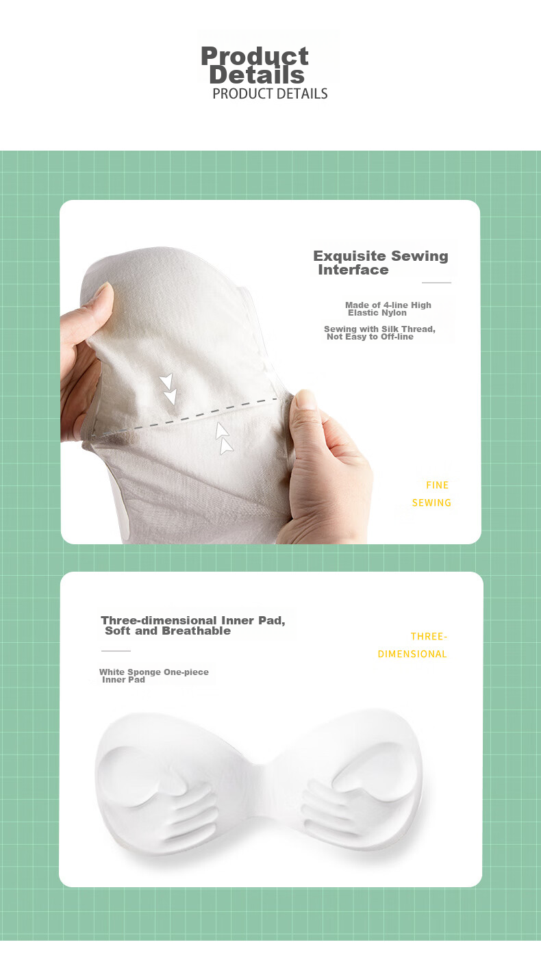 JOYTOUR Disposable Cotton Bra, No-Wash Travel Bra for Postpartum Care And Business Trips, Strap Style, XXL Size 18