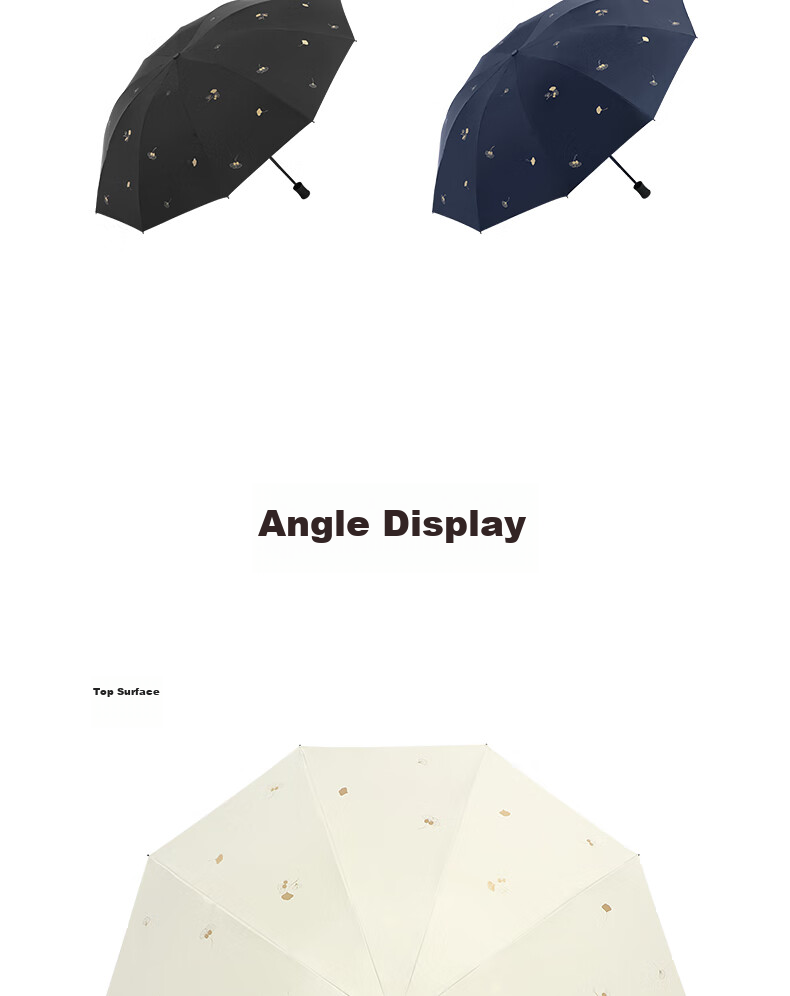 Tiantangshan Double-Person Umbrella, Three-Fold, Sunshade Umbrella, 10-Rib Enlarged Reinforced Windproof Large Umbrella, Shuoguo Dailan Color 11