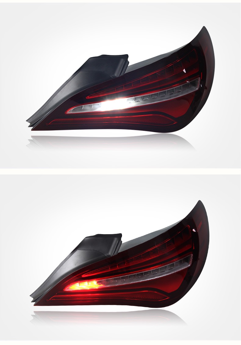 远燕适用于13-19款奔驰cla尾灯总成w117改装低升高配le光导蝴蝶尾灯