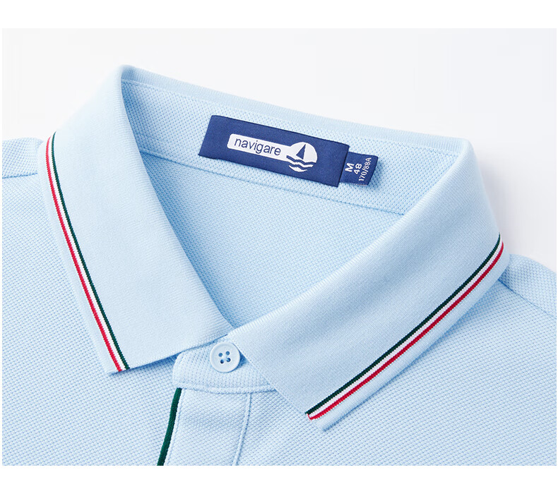 Navigare Men's Sweat-Free Short-Sleeve Commuter Casual Polo Shirt with Collar, 1325524566 36