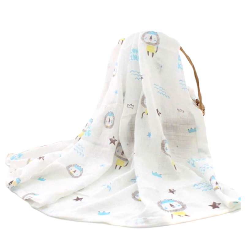 9I9 Baby Swaddle, Pure Cotton, Thin for Summer, Newborn Wrap Blanket, Baby Muslin Swaddling Cloth, 120*110cm
