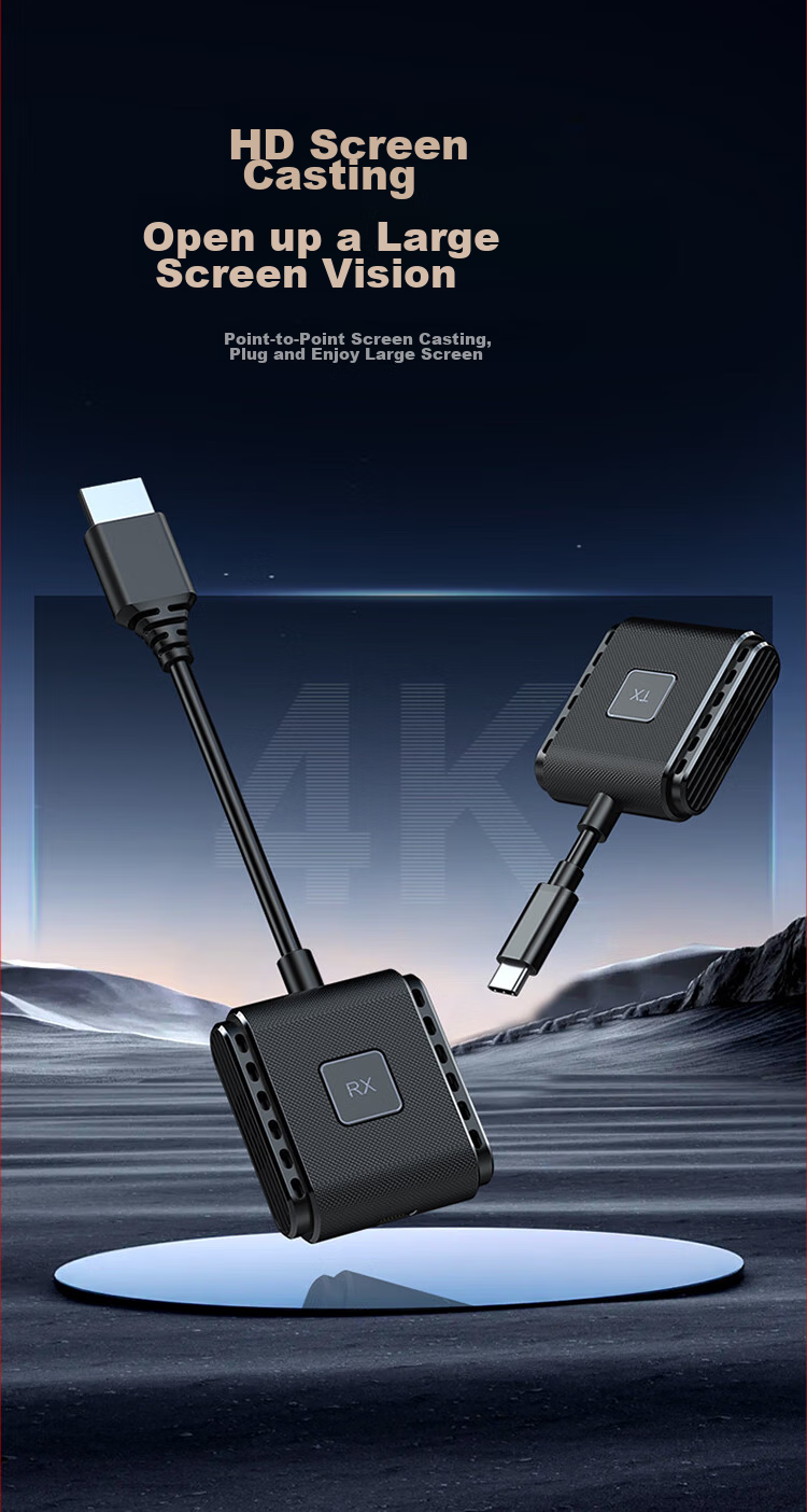 Shengwei HDMI Wireless Screen Mirroring Device for Office Meetings And Home Use, Compatible with Laptops, Desktops, TVs, Monitors, And Projectors, 50-Meter Transmission Range DCH010AB 1