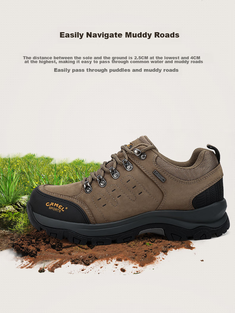 CAMEL Outdoor Hiking Shoes for Men, Leather, Durable, Shock-Absorbing, Casual Sports Shoes for Climbing, Model 6935 5