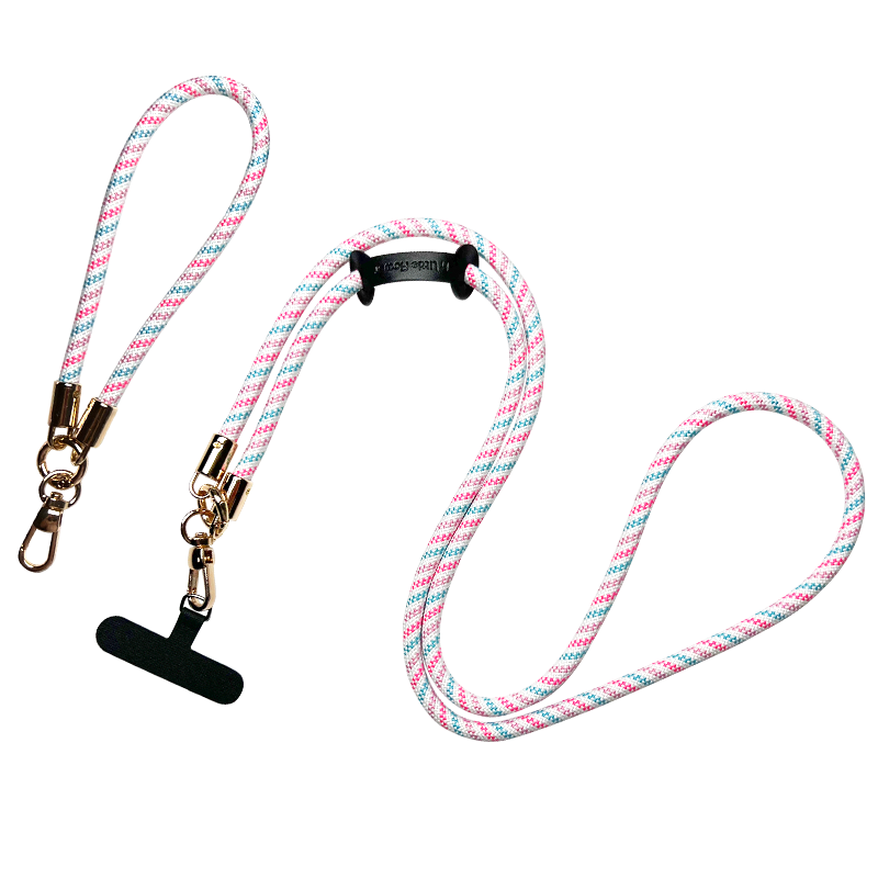 ALittleFlower Phone Lanyard, Neck Strap, Crossbody Strap, Thickened Accessory Case, Outdoor Anti-Theft Cord, Sports Travel Hiking Camera Phone Chain, Suitable for Huawei Mate 80/X7 Series, Pink Long