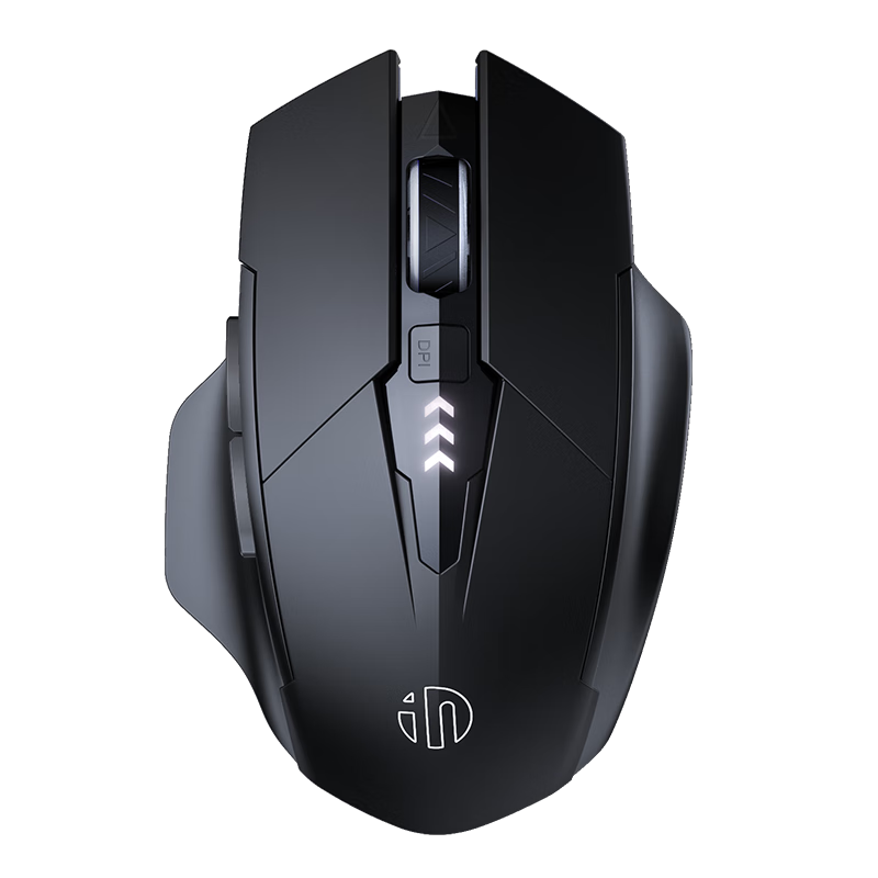 INPHIC A1V2 Wireless Bluetooth Tri-Mode Rechargeable Silent Mouse with Battery Indicator, Compatible with Laptops, Bluetooth 5.0, Classic Black