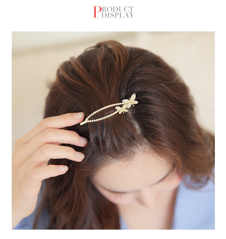 CHIMERA Butterfly Hair Clip, Side Clip, Bangs Clip, Simple Barrette, Hair Accessory for Women, Mid-Autumn Festival Gift 9