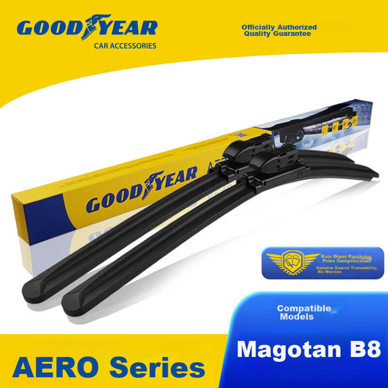 Goodyear AERO Volkswagen Magotan Windshield Wipers for 2017-2023 B8 Models, Original 21-Inch Factory Wiper Blades for 2018-2020 Models