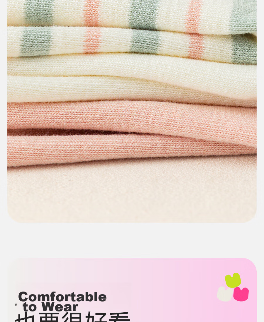 LangSha Children's Socks, Girls' Thin Cotton Socks, Student Casual All-Season Short Socks, Cute Bunny Desig 12