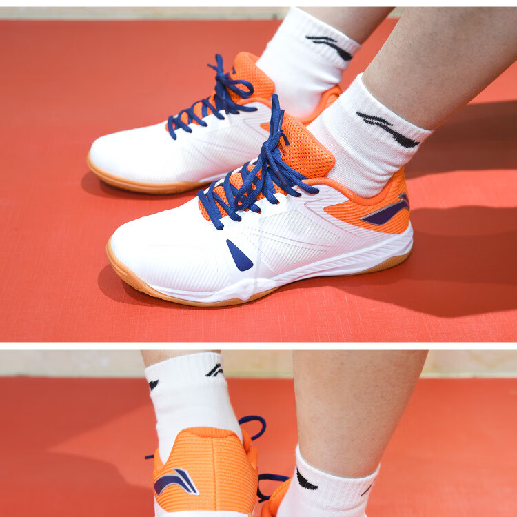 Li-Ning Table Tennis Shoes for Men And Women, Sports Shoes, Specialized Table Tennis Footwear, Breathable Non-Slip Whirlwind 2.0, White And Green, Size 41.5 9