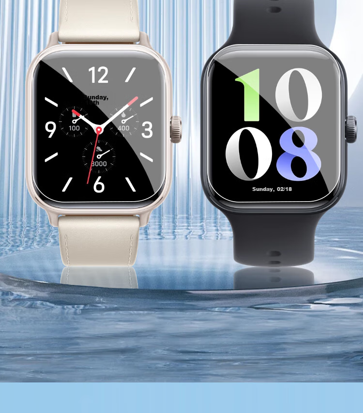 ESCASE [Two-Pack] Screen Protector for IQOO/Vivo Watch GT, Hydrogel Film, ESIM Version, Curved Full Coverage Anti-Scratch Protective Film 4
