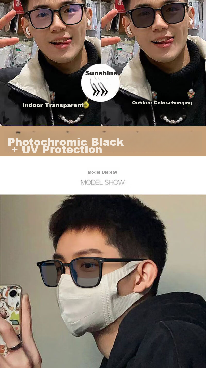 Boshide Anti-Blue Light Glasses, Unisex Radiation Protection Glasses, Non-Prescription Flat Lens Phone And Computer Eye Protection Goggles, Glossy Black Frame 4