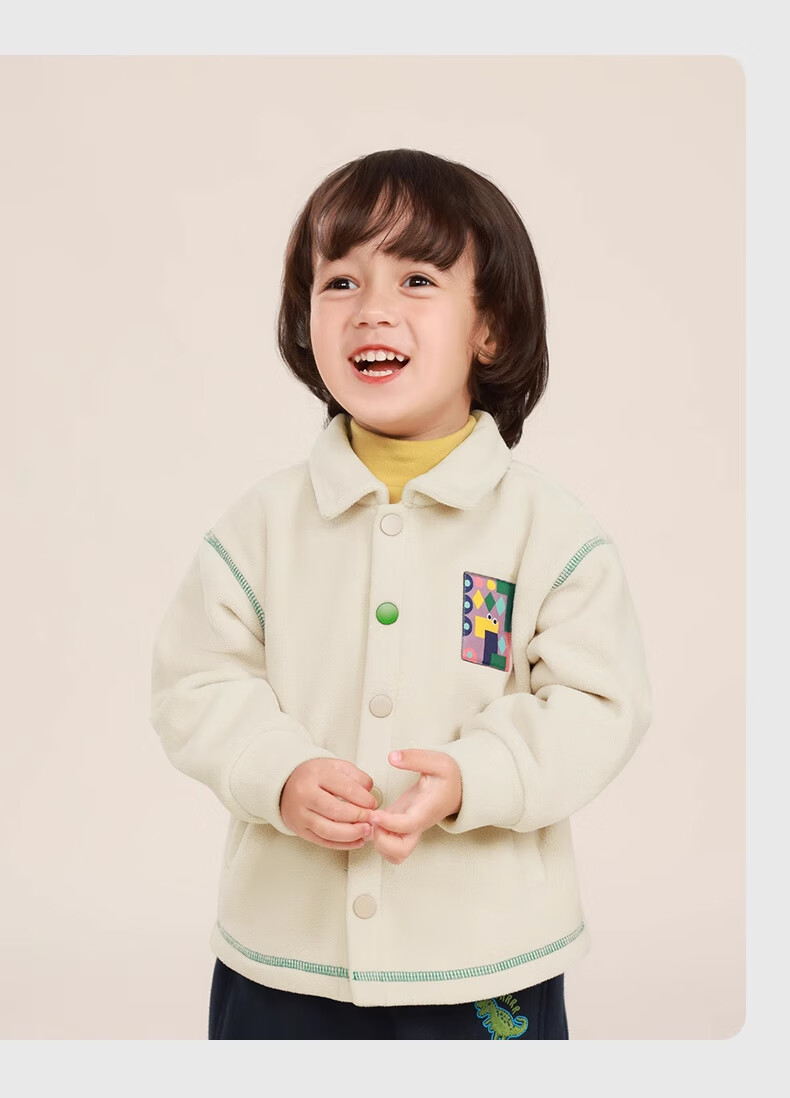 Ciciibear Boys' Fleece Jacket Autumn Winter Baby Boys' Plush Warm Top Children's Fall Clothing Toddler 17