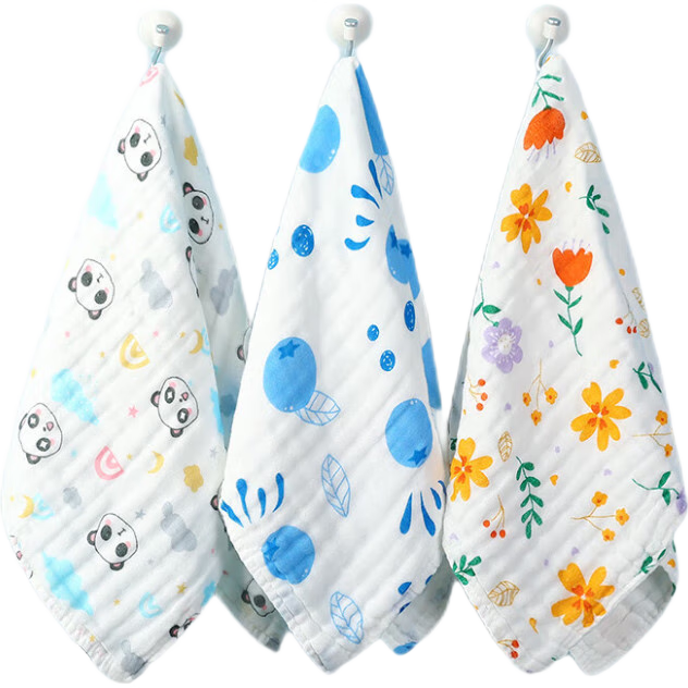 Grace Pure Cotton 6-Layer Gauze Small Towel Baby Child Towel Newborn Infant Face Washing Bath Soft Drool Towel 30*50cm